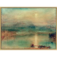 William Turner: Bild 'Mondschein über dem Vierwaldstätter See' (um 1841-44), gerahmt