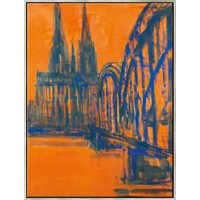 Wolf Bertram Becker: Bild 'Kölner Dom' (2019) (Original / Unikat), gerahmt