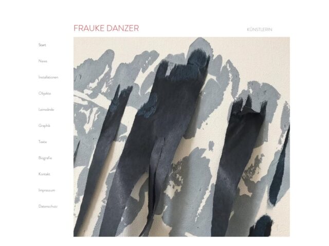 Startseite der Website von Frauke Danzer